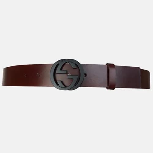 Gucci 2019 MM/WM GG Buckle Leather Belt - 구찌 남자 GG… - 1