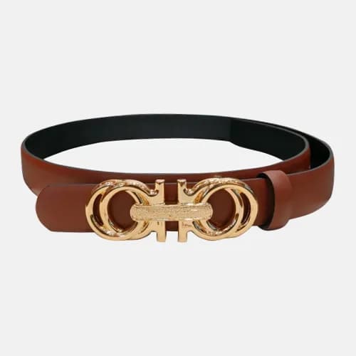 Salvatore Ferragamo 2019 Ladies Gancini Buckle Lea… - 1