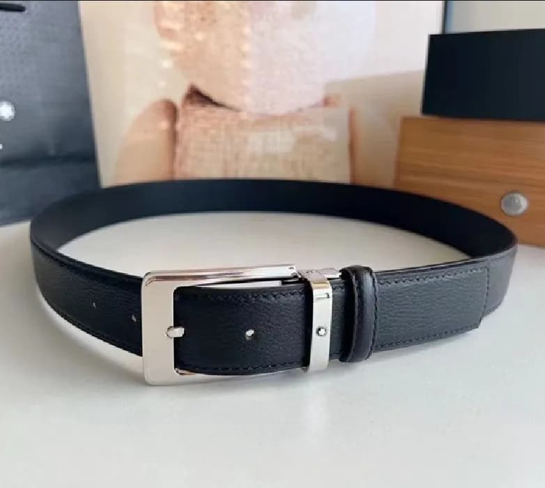 Montblanc 2023 Mens Business Leather Belt - 몽블랑 신상… - 1