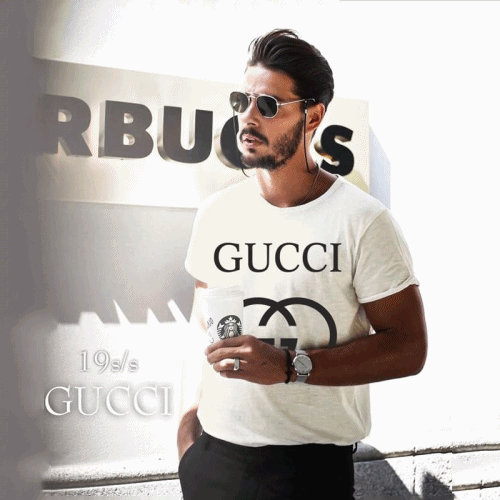 Gucci 2019 Mm/Wm Print Big Logo Cotton Short Sleev… - 1