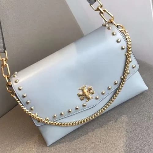 Tory Burch 2019 Leather Light Skyblue Shoulder Bag… - 1