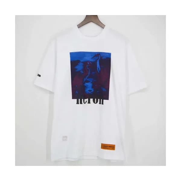 Heron Preston 2019 Mens Printing Cotton Crew neck … - 1
