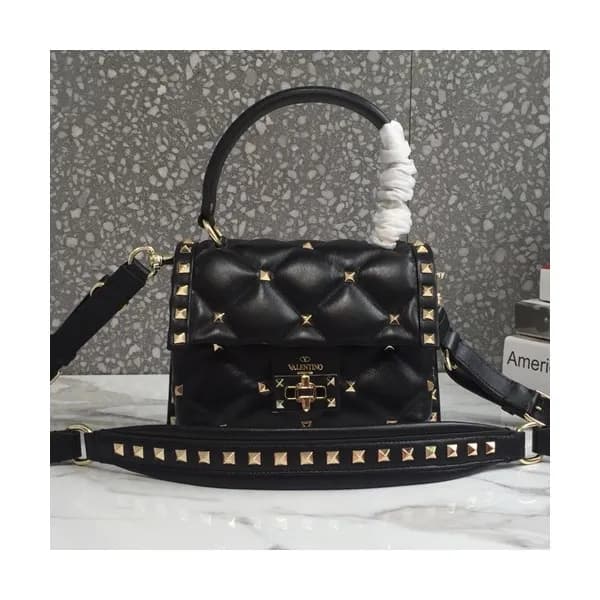 Valentino 2019 Leather Rockstud Spike Tote Shoudle… - 1