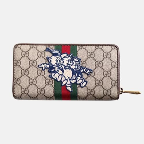 Gucci 2019 Zippy Wallet With Three Little Pigs 55… - 1