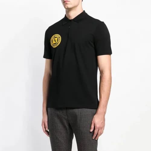 Fendi 2019 Mens Logo Polo Cotton Short Sleeved Tsh… - 1