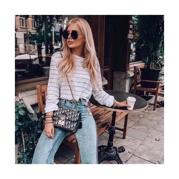 Dior 2019 Oblique Addict Leather Chain Shoulder Ba… - 1