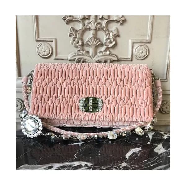 MiuMiu 2019 Matelasse Crystal Tote Shoulder Cross … - 1