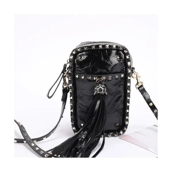 Valentino 2019 Leather Tassel Shoudler Cross Bag … - 1