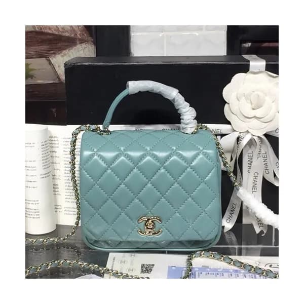 Chanel Leather Chain Tote Shoulder Bag ,17CM - 샤넬 … - 1