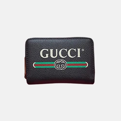 Gucci 2019 Logo Leather Card Case,496319 - 구찌 로고 남… - 1