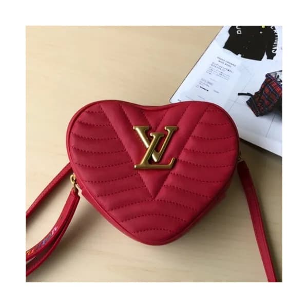 Louis Vuitton 2019 Leather New Wave Heart Shouder … - 1