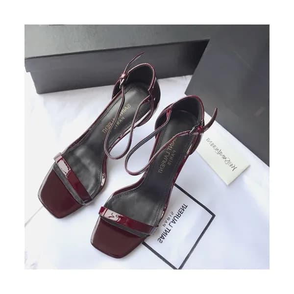Saint Laurent 2019 Ladies Metal Logo High Heel San… - 1