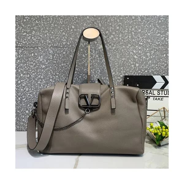 Valentino 2019 Leather Vsling Tote Shoudler Bag,35… - 1