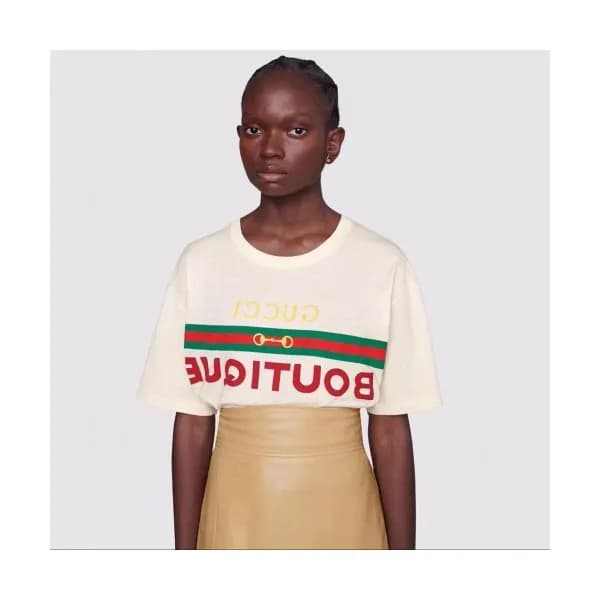 [매장판]Gucci 2020 Mm/Wm Logo Cotton Crew neck Short … - 1