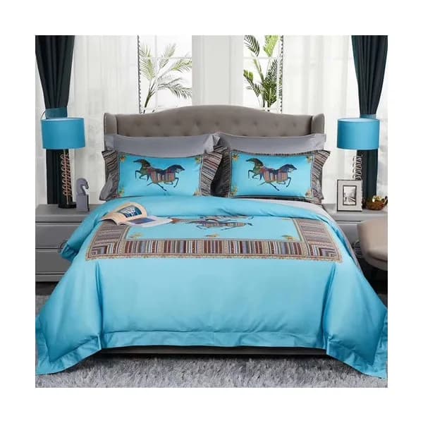 Hermes 2020 Supima Cotton Bedding 4 Set - 에르메스 202… - 1
