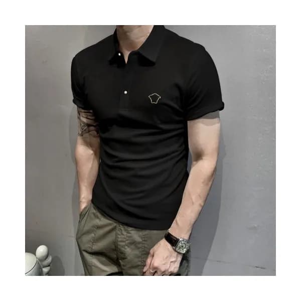 [베르사체]Versace 2020 Mens Logo Silket Short Sleeved … - 1