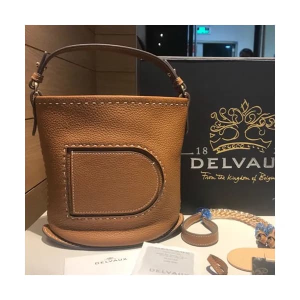 Delvaux 2020 Pin Leather Shoulder Bag,20cm - 델보 20… - 1