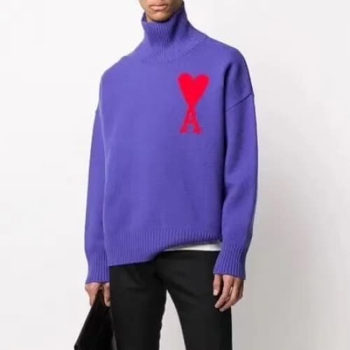 [아미]Ami 2020 MM/WM Logo Casual Turtle-neck Sweater… - 1