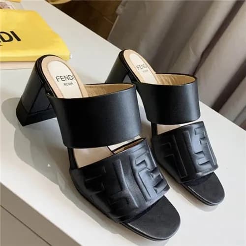 Fendi 2021 Women's Leather High Heel Slipper -… - 1