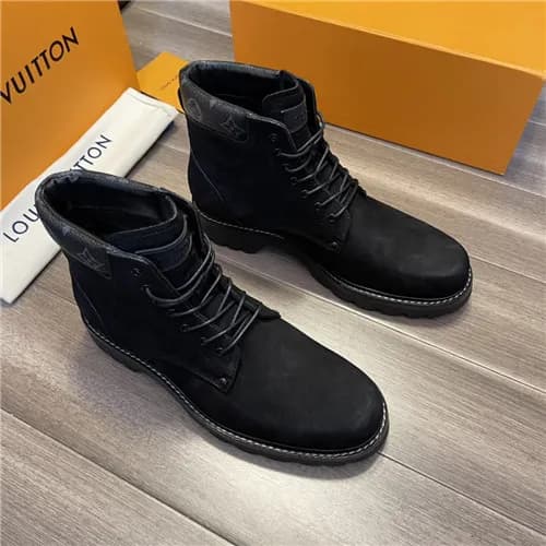 Louis Vuitton 2021 Men's Leather Ankle Boots -… - 1