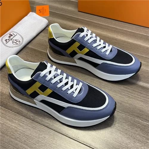[매장판]Hermes 2021 Men's Leather Sneakers,HERS04… - 1