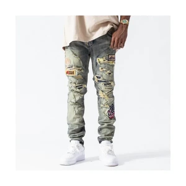 Amiri Mens Trendy Denim Pants Blue - 아미리 2021 남성 … - 1