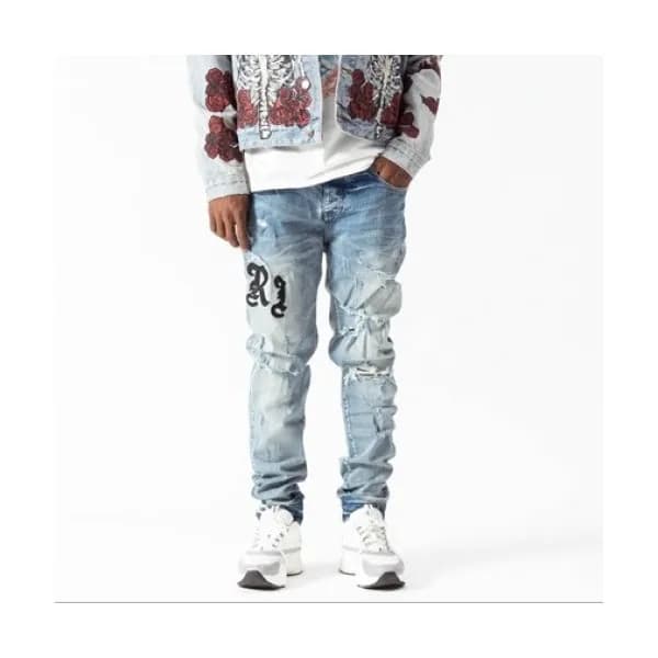 Amiri Mens Trendy Denim Pants Blue - 아미리 2021 남성 … - 1