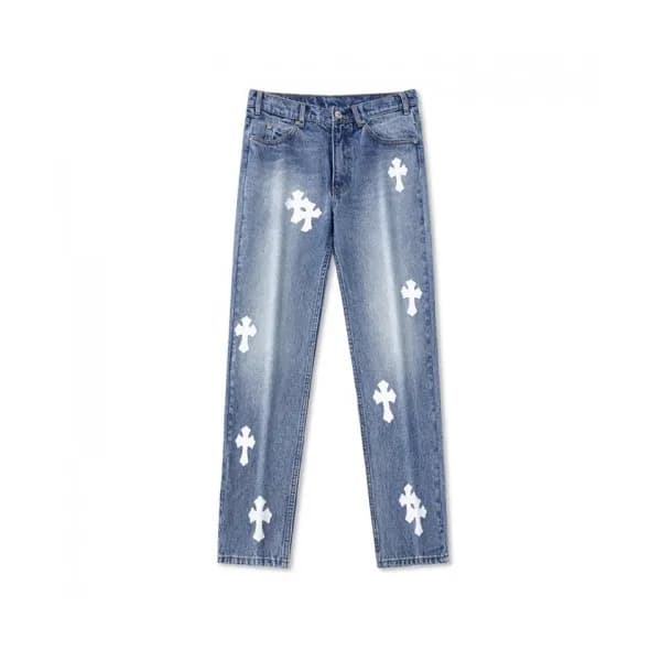 Chrom Hearts Mm/Wm Casual Denim Jeans Blue - 크롬하츠… - 1