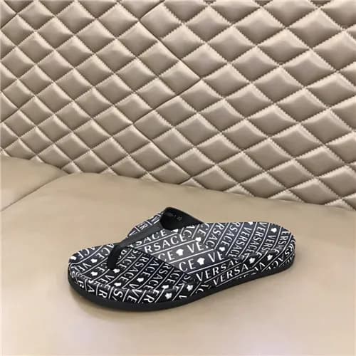 Versace 2021 Men's Leather Slipper,VERS0577 - … - 1