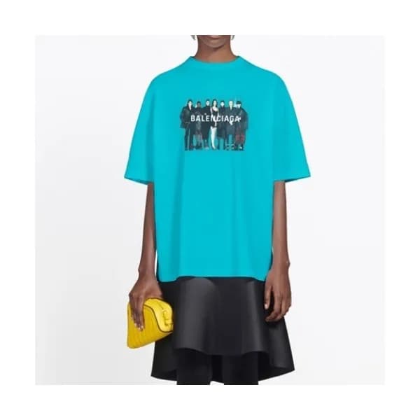 Balenciaga Mm/Wm Logo Cotton Short Sleeved Tshirt… - 1