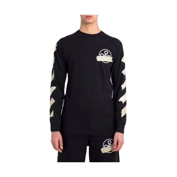 Off-white Mm/Wm Logo Cotton Oversize Hoodie Black… - 1