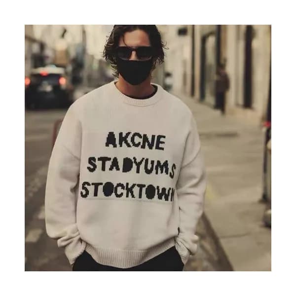 Acne Mm/Wm Patch Point Wool Sweaters White - 아크네 … - 1