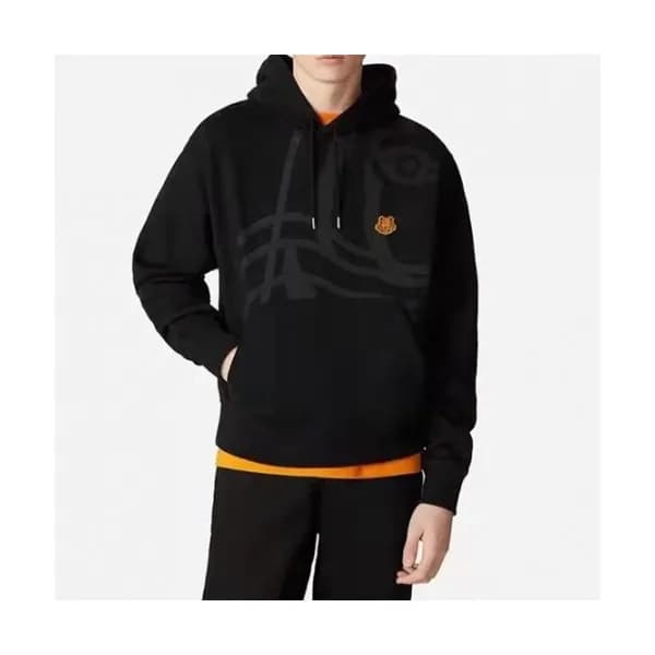 Kenzo Mm/Wm Signature Tiger Cotton Hoodie Black -… - 1