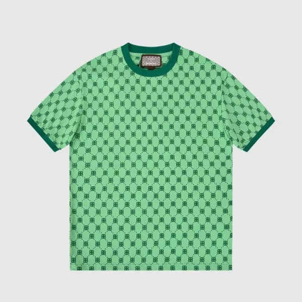구찌 남자 크루넥 그린 반팔티 - Ladys Green Tshirts - guc04565x - 1
