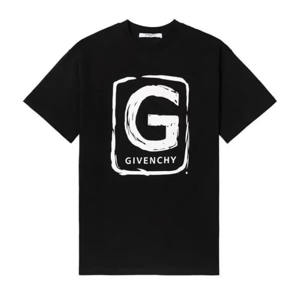 지방시 남성 크루넥 블랙 반팔티 - Mens Black Tshirts - giv0680x - 1