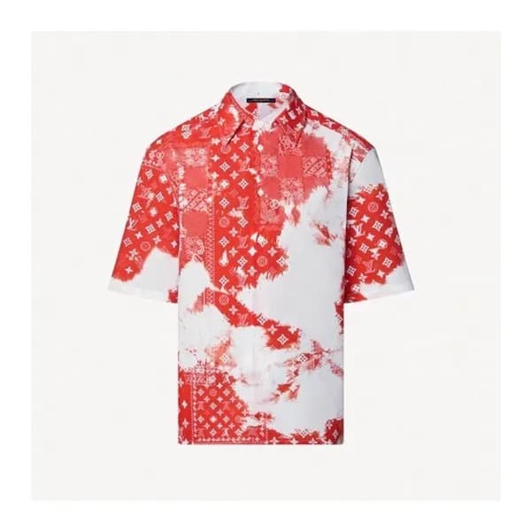 루이비통 남성 오렌지 반팔 셔츠 - Mens Orange Tshirts - lou04927… - 1