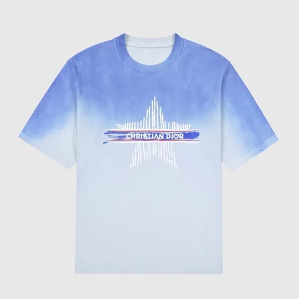 디올 남성 블루 크루넥 반팔티 - Mens Blue Tshirts - dio01901x - 1