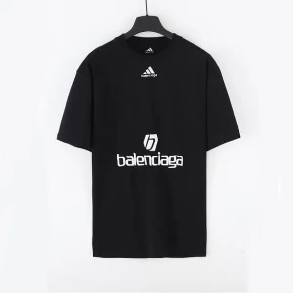 발렌시아가 남성 크루넥 블랙 반팔티 - Mens Black Tshirts - bal0160… - 1