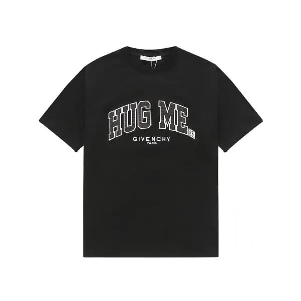 지방시 남/녀 크루넥 블랙 반팔티 - Unisex Black Tshirts - giv081… - 1
