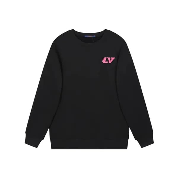 루이비통 남성 모던 블랙 맨투맨 - Mens Black Tshirts - lou05216x - 1