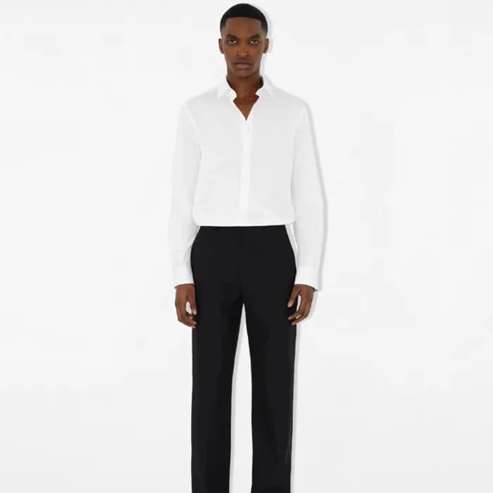 버버리 남성 베이직 화이트 셔츠 - Burberry Mens White Tshirts - … - 1