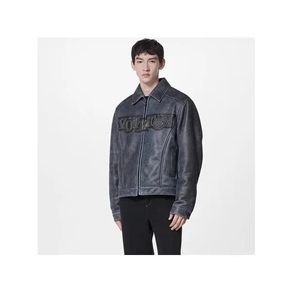 루이비통 남성 블랙 가죽 자켓 - Louis vuitton Mens Black Jacket… - 1