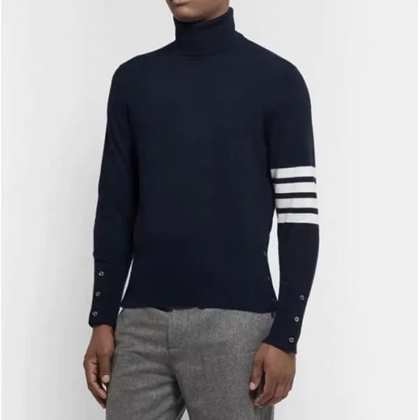 톰브라운 남성 터틀넥 니트 - Thom Browne Mens Turtle-neck Knit… - 1