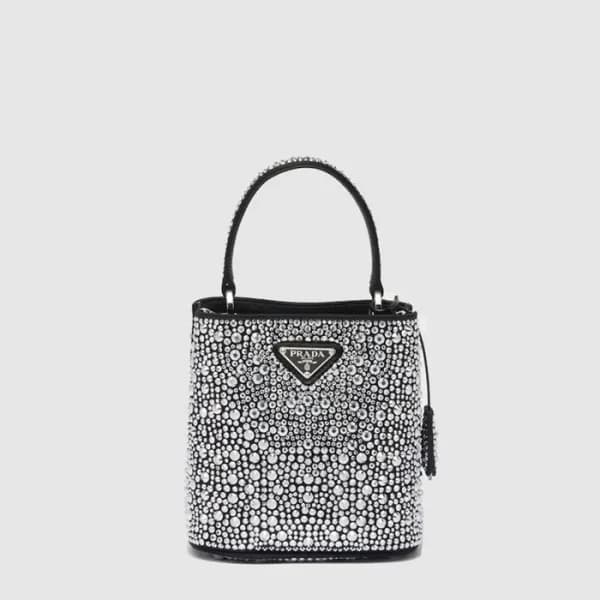 프라다 여성 파니에 새틴 백 - Prada Womens Pannier Satin Bag … - 1