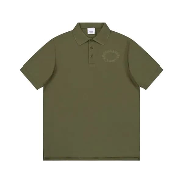버버리 남성 카키 폴로 반팔티 - Burberry Mens Khaki Tshirts - B… - 1