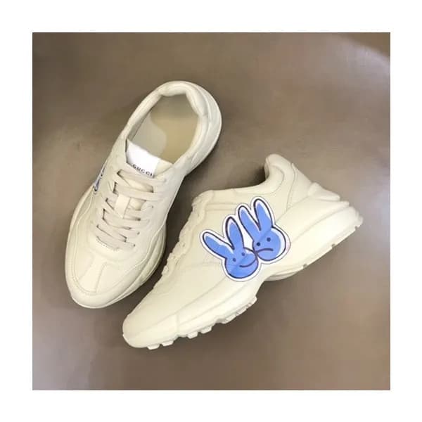 구찌 남/녀 아이보리 라이톤 - Gucci Unisex Ivory Sneakers - gu… - 1