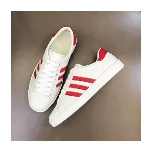 구찌 남/녀 화이트 스니커즈 - Gucci Unisex White Sneakers- gu5… - 1