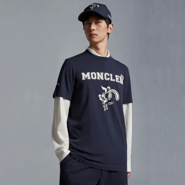 몽클레어 남성 블랙 크루넥 반팔티 - Moncler Mens Black Tshirts - … - 1