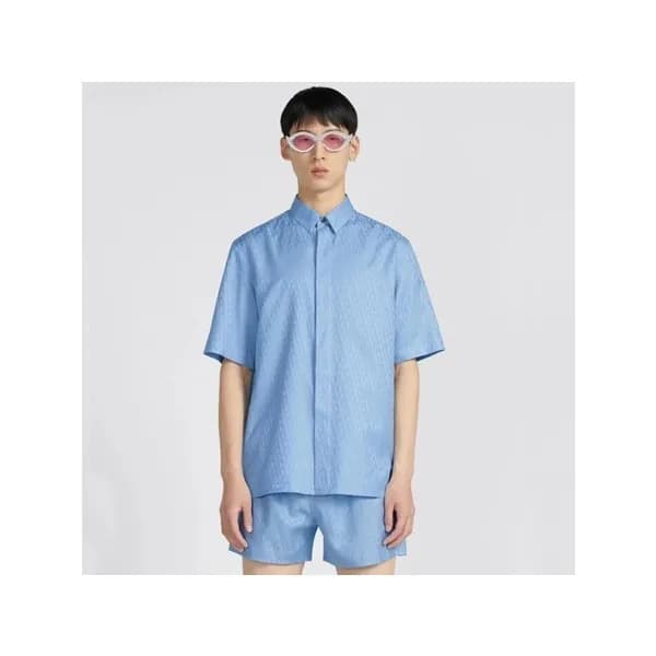 디올 남성 블루 반팔 셔츠 - Dior Mens Blue Half sleeved Tshir… - 1
