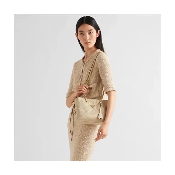 프라다 여성 베이지 체인 숄더백 - Prada Womens Beige Shoulder Ba… - 1